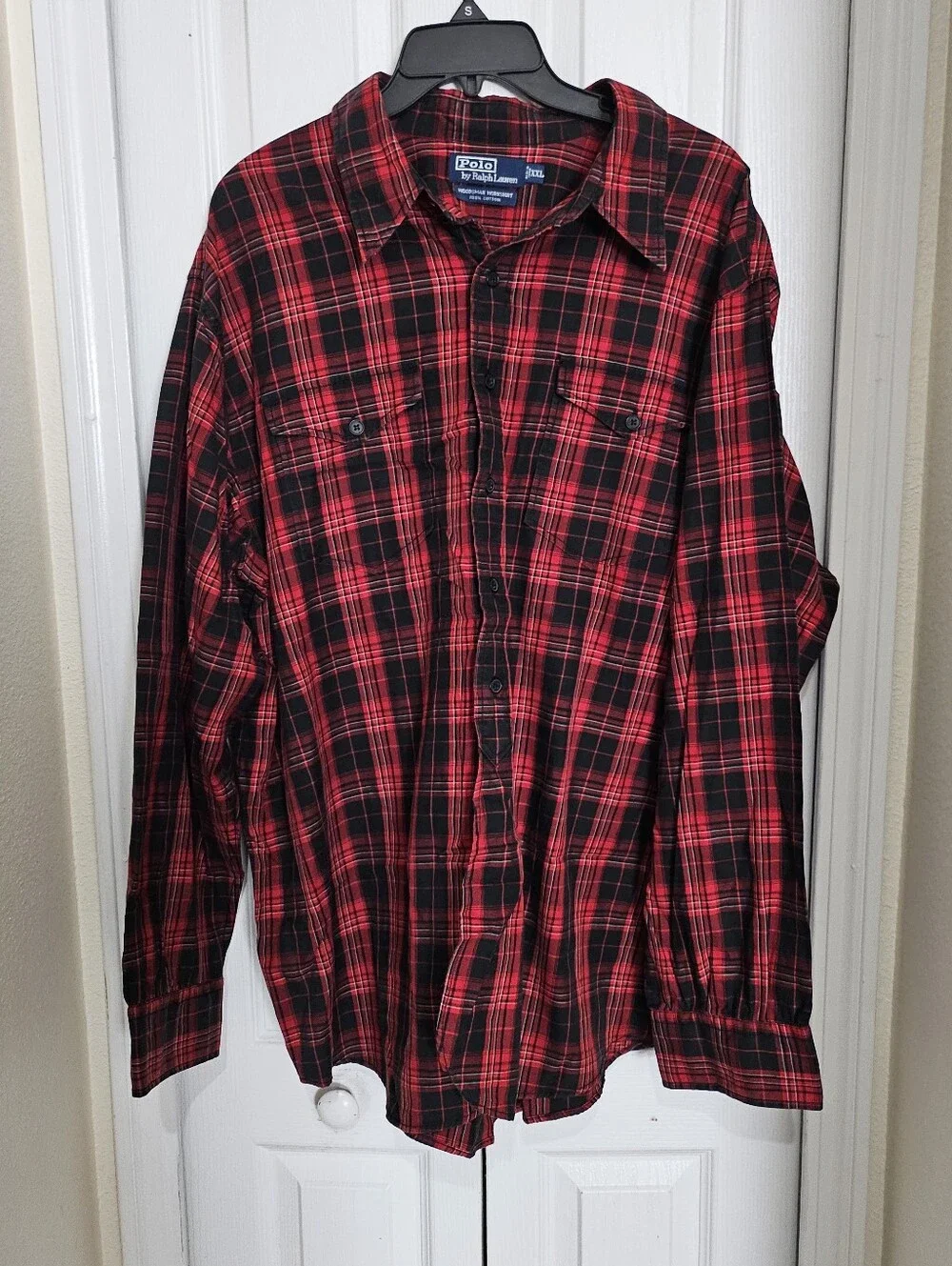Polo by Ralph Lauren Red and Black Plaid Button-Down Shirt